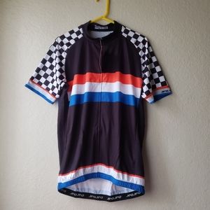 JPO JPO Full Zip Checkered Cycling Biking Jersey